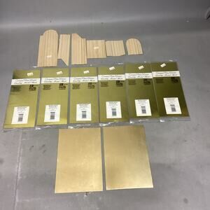 Set Of 6 Brass Sheets (New) And 6 Wood Planks For Model Ships